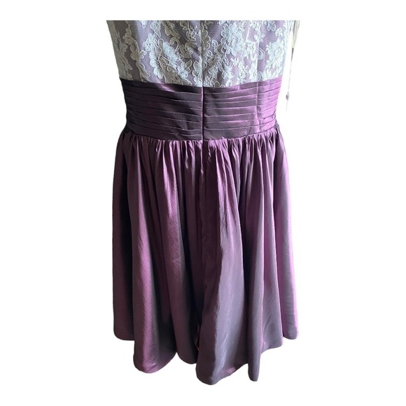 NWT-LAN TING-WHITE & PURPLE TEA LENGTH DRESS-SIZE 20/22 - Picture 8 of 11
